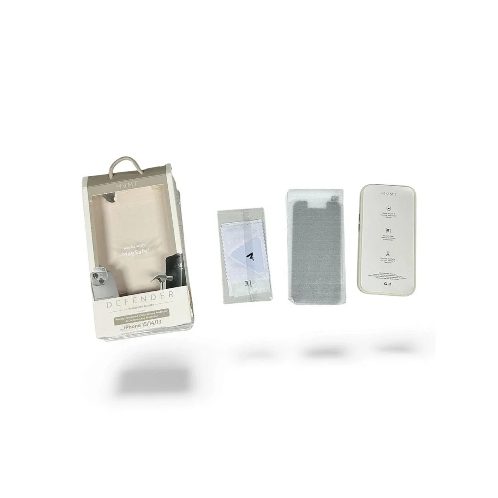 MVMT Bundle‎ for iPhone 15 14 13 Privacy Screen Lens Protector MagSafe Case